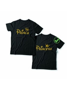 Парные футболки для молодоженов и для двоих влюбленных, для мужа и жены Prince&princess