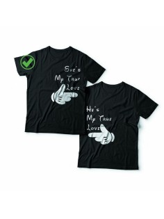 Парные футболки для мужа и жены, для парня и девушки My true love/для двоих с принтом