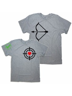 Оригинальные парные футболки для двух влюбленных / Семейный Лук с принтом Лук&Мишень