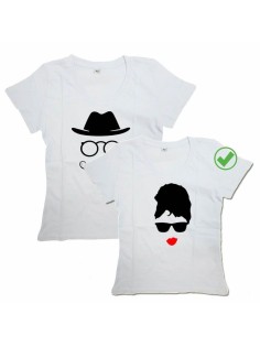 Футболки для двоих со смешными надписями с принтом/Парные для влюбленных С рисунком