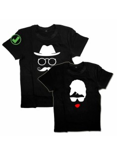 Футболки для двоих со смешными надписями с принтом/Парные для влюбленных С рисунком