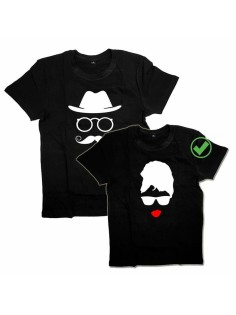 Футболки для двоих со смешными надписями с принтом/Парные для влюбленных С рисунком