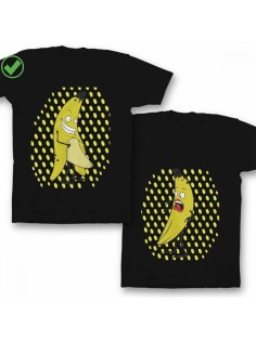 Футболки для двоих со смешными надписями с принтом Смешные бананы/Парные для влюбленных