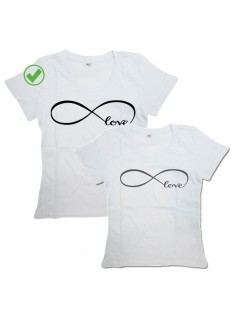 Футболки для двоих со смешными надписями Знак бесконечности Love/Парные для влюбленных