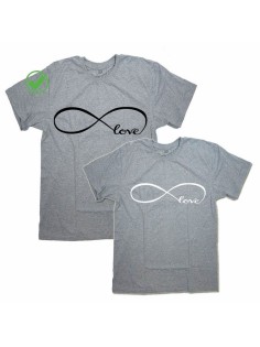 Футболки для двоих со смешными надписями Знак бесконечности Love/Парные для влюбленных