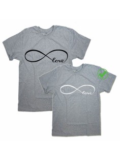 Футболки для двоих со смешными надписями Знак бесконечности Love/Парные для влюбленных