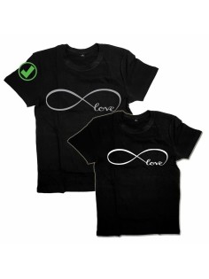 Футболки для двоих со смешными надписями Знак бесконечности Love/Парные для влюбленных