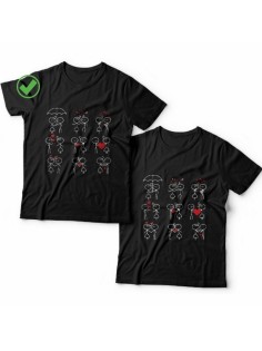 Парные футболки для молодоженов и для двоих влюбленных для мужа и жены со смешными рисунками
