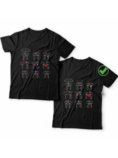 Парные футболки для молодоженов и для двоих влюбленных для мужа и жены со смешными рисунками
