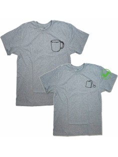 Парные футболки для мужа и жены, для парня и девушки/для двоих с принтом Чашка&Чай