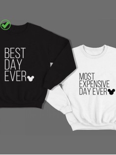 Парные свитшоты с принтами Best day ever