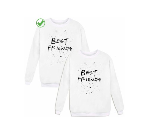 Парные свитшоты с принтами Best friends