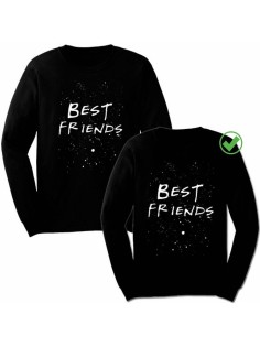 Парные свитшоты с принтами Best friends