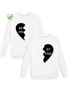 Парные свитшоты с принтами Best friends