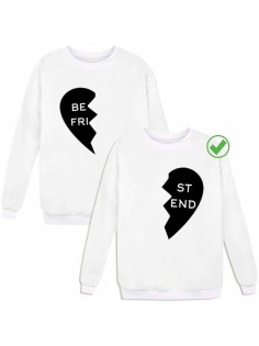 Парные свитшоты с принтами Best friends