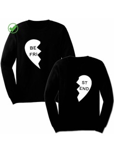 Парные свитшоты с принтами Best friends