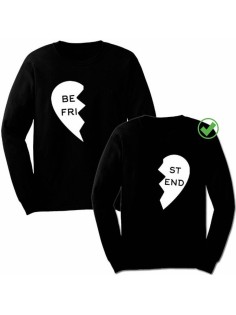 Парные свитшоты с принтами Best friends