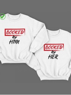 Парные свитшоты с надписью Booked