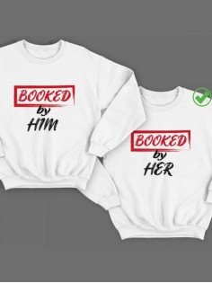 Парные свитшоты с надписью Booked