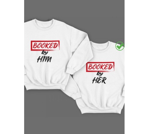 Парные свитшоты с надписью Booked