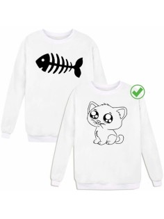 Парные свитшоты с надписью Cat&fish