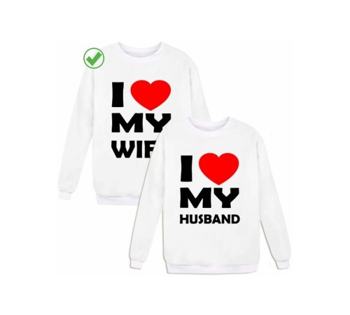 Парные свитшоты My wife&my husband