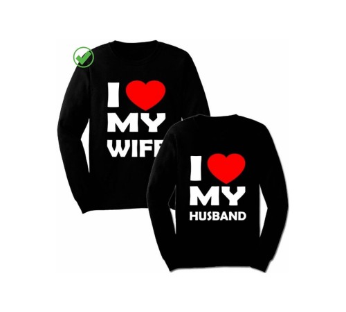 Парные свитшоты My wife&my husband