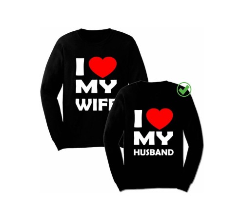Парные свитшоты My wife&my husband