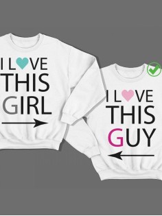 Парные свитшоты I love this girl&guy