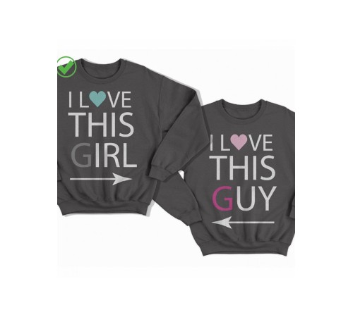 Парные свитшоты I love this girl&guy