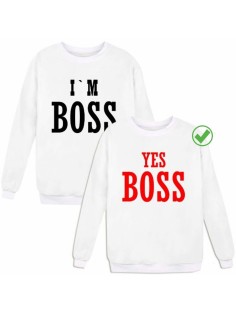 Парные свитшоты I'm boss&Yes, boss