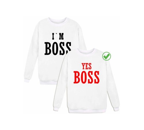 Парные свитшоты I'm boss&Yes, boss