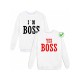 Парные свитшоты I'm boss&Yes, boss