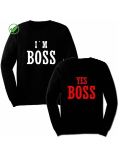 Парные свитшоты I'm boss&Yes, boss