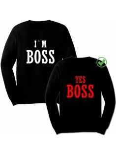 Парные свитшоты I'm boss&Yes, boss
