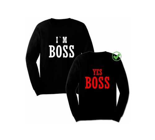 Парные свитшоты I'm boss&Yes, boss