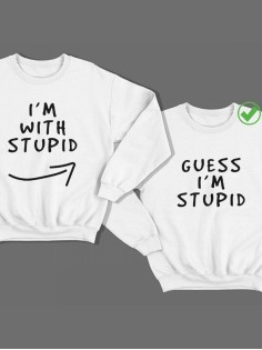 Свитшоты I'm with stupid& I'm stupid