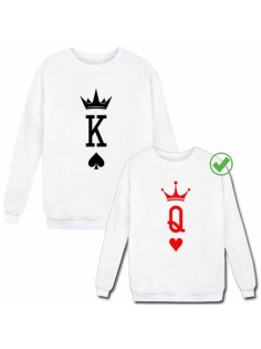 Парные свитшоты с принтами K&Q