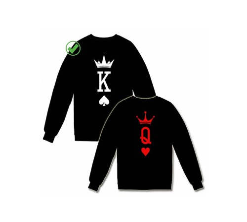 Парные свитшоты с принтами K&Q