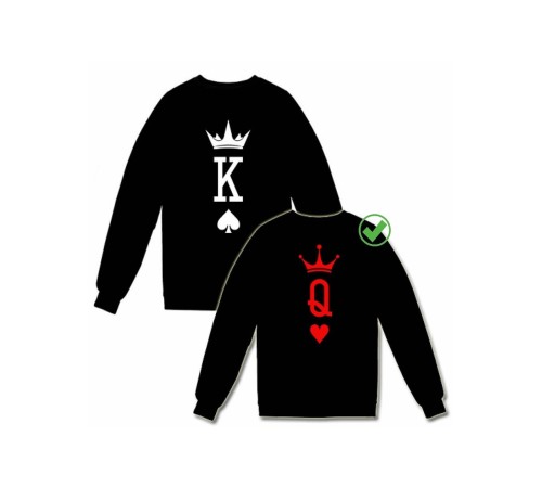 Парные свитшоты с принтами K&Q