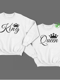 Парные свитшоты с принтами King&Queen
