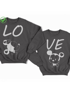 Парные свитшоты с принтами Love
