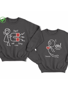 Парные свитшоты с принтом Our love story