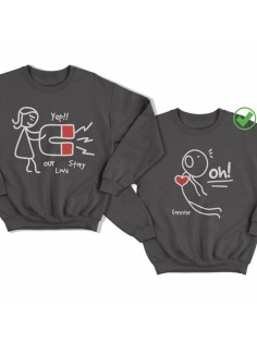 Парные свитшоты с принтом Our love story