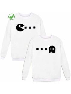 Парные свитшоты с принтами Pacman
