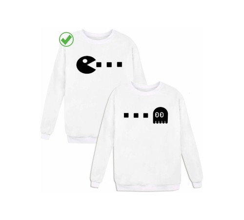 Парные свитшоты с принтами Pacman
