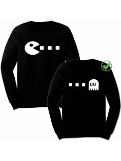 Парные свитшоты с принтами Pacman