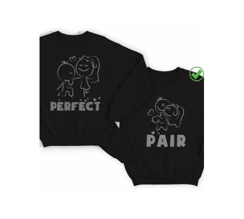 Парные свитшоты с принтами Perfect pair