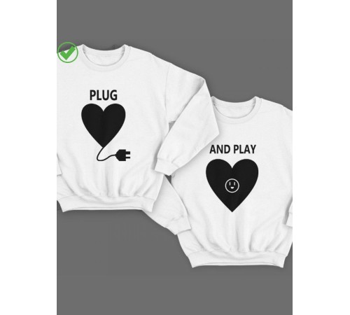 Парные свитшоты с принтами Plug& play