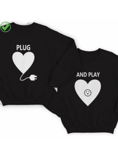 Парные свитшоты с принтами Plug& play
